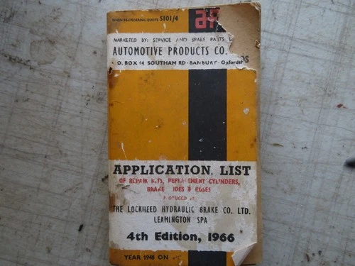 AP LOCKHEED HYDROLICS APLICATION CATALOGUE HANDBOOK 1948-ON,
