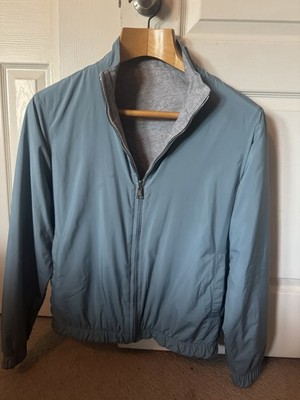 Aurelien Petrol Reversible Blue vs Gray Resort Mediterranean Style Jacket sz L