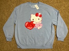 NWT Hello Kitty By Sanrio Valentine Heart Sweatshirt Crewneck Women  s XXL