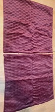 2 Burgundy Throw Pillow Covers 18x18 Velvet Plush Look Wave Pattern Zip Closure