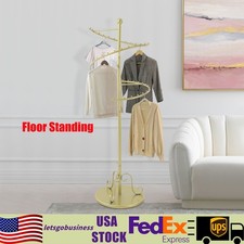 Spiral Rotating Clothing Rack Heavy Duty Garment Rack Sturdy Freestanding Hanger