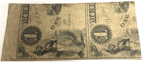 1862 5 $ Dollar Mechanics Savings & Loan Association Savannah Georgia Banknote - Bild 3 von 3