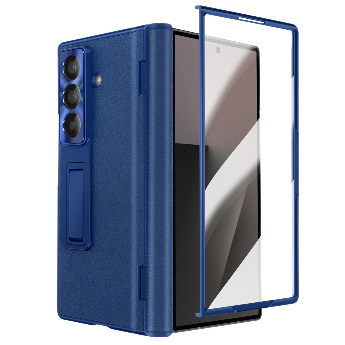 Coque rigide Galaxy Z Fold 7 bleu pour éviter les rayures d'écran
