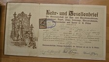 Lehrbrief Gesellenbrief Genossenschaft Schlosser St. Pölten Ybbs a.d. Donau 1921