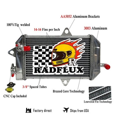Full Aluminum ATV Radiator Fits 1987-06 Yamaha BANSHEE YFZ 350 YFZ350 Polished W