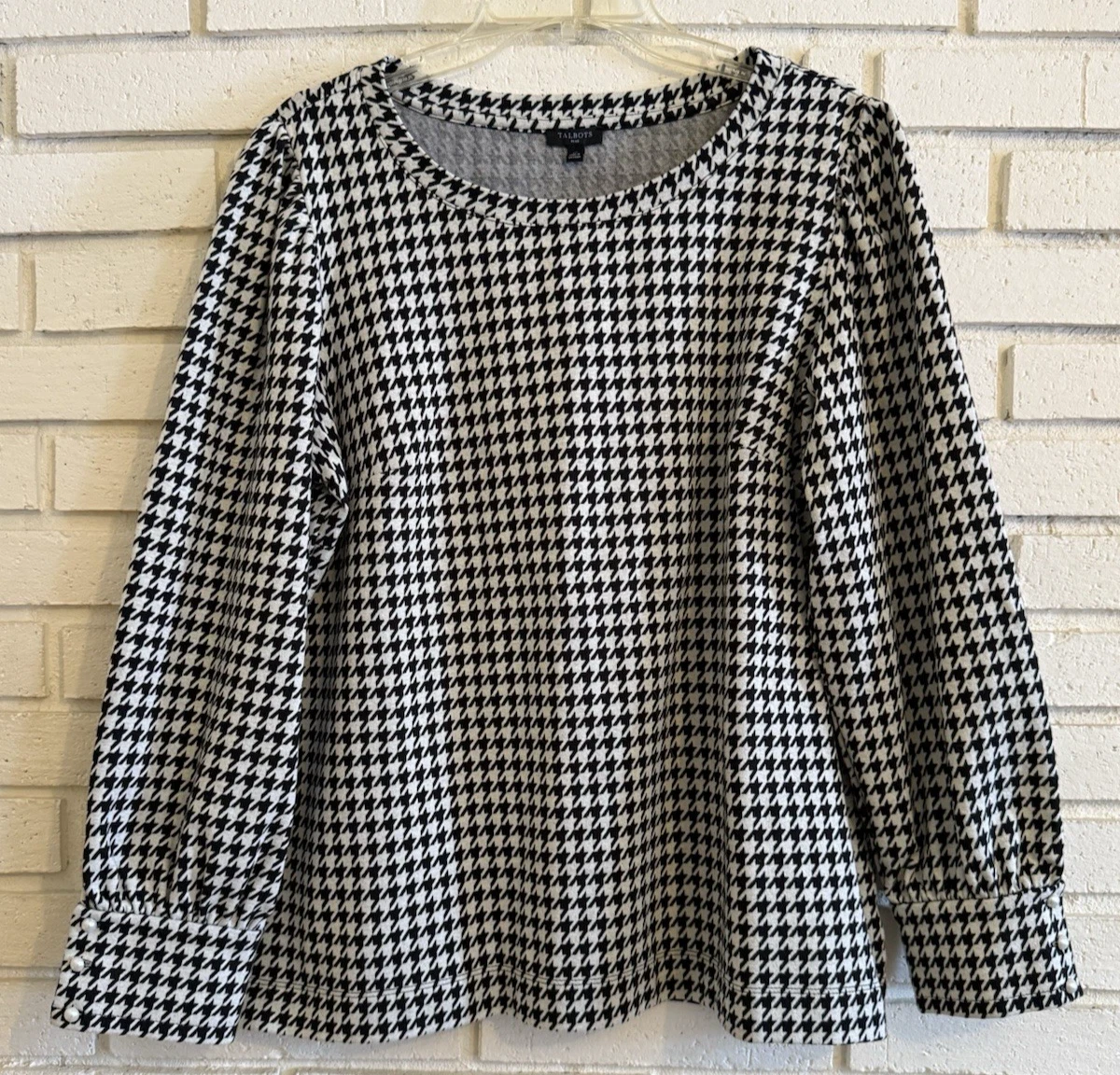 Chemise Talbots Femme Avec Sequins - Noir Et Crème Rayé - Taille XL - Occasion Très Bon état