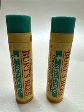 2 Pack Burt's Bees 100 Natural Medicated Moisturizing Lip Balm