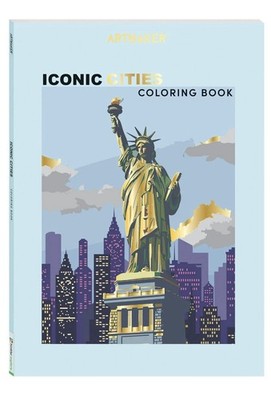 Hinkler Art Maker Iconic Cities Coloring Book, Ages 12 and up, 72 Pages