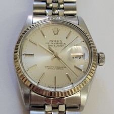 Rolex 16014 Datejust 36mm All original 18k WG SS 1970s Mens Automatic RA613S