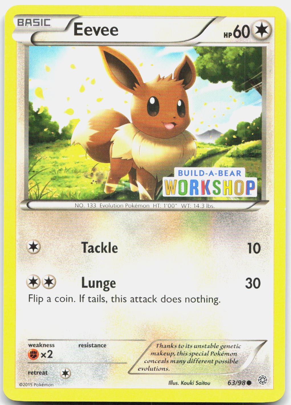 Eevee - 63/98 (Build-A-Bear Workshop Exclusive) - #063/098 Normal LP