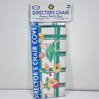 Vintage Director's Chair Canvas Seat and Back Replacement Summertime NOS NIP