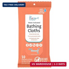 Water-Activated Bathing Cloths 10 cloths - Rinse-Free XL