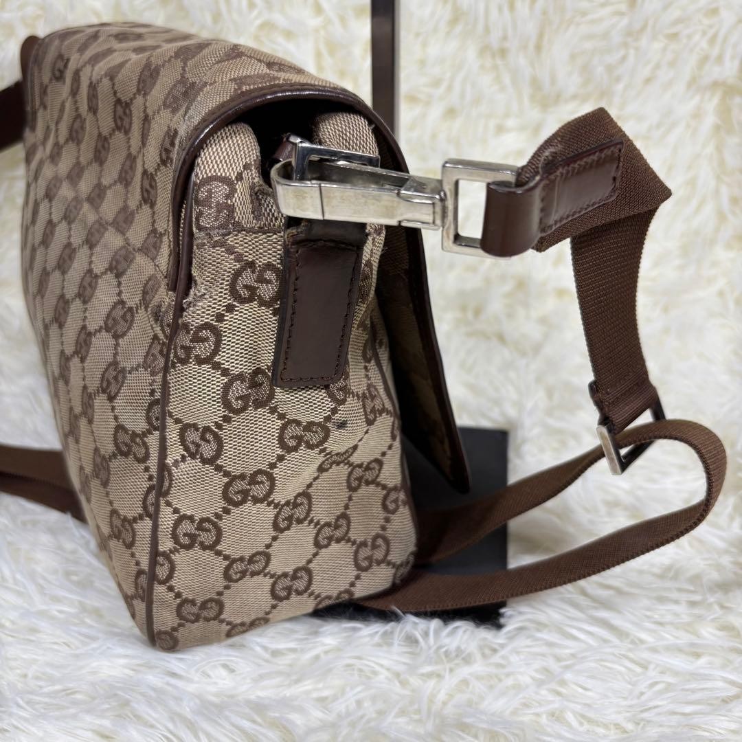 GUCCI Pre-Owned Shoulder Bag Gg Pattern Leather Flap — image 3