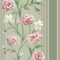 Florales Raya Tapete SalbeigrüN Pink 757 Belgravia Paneeleffekt Akzentwand