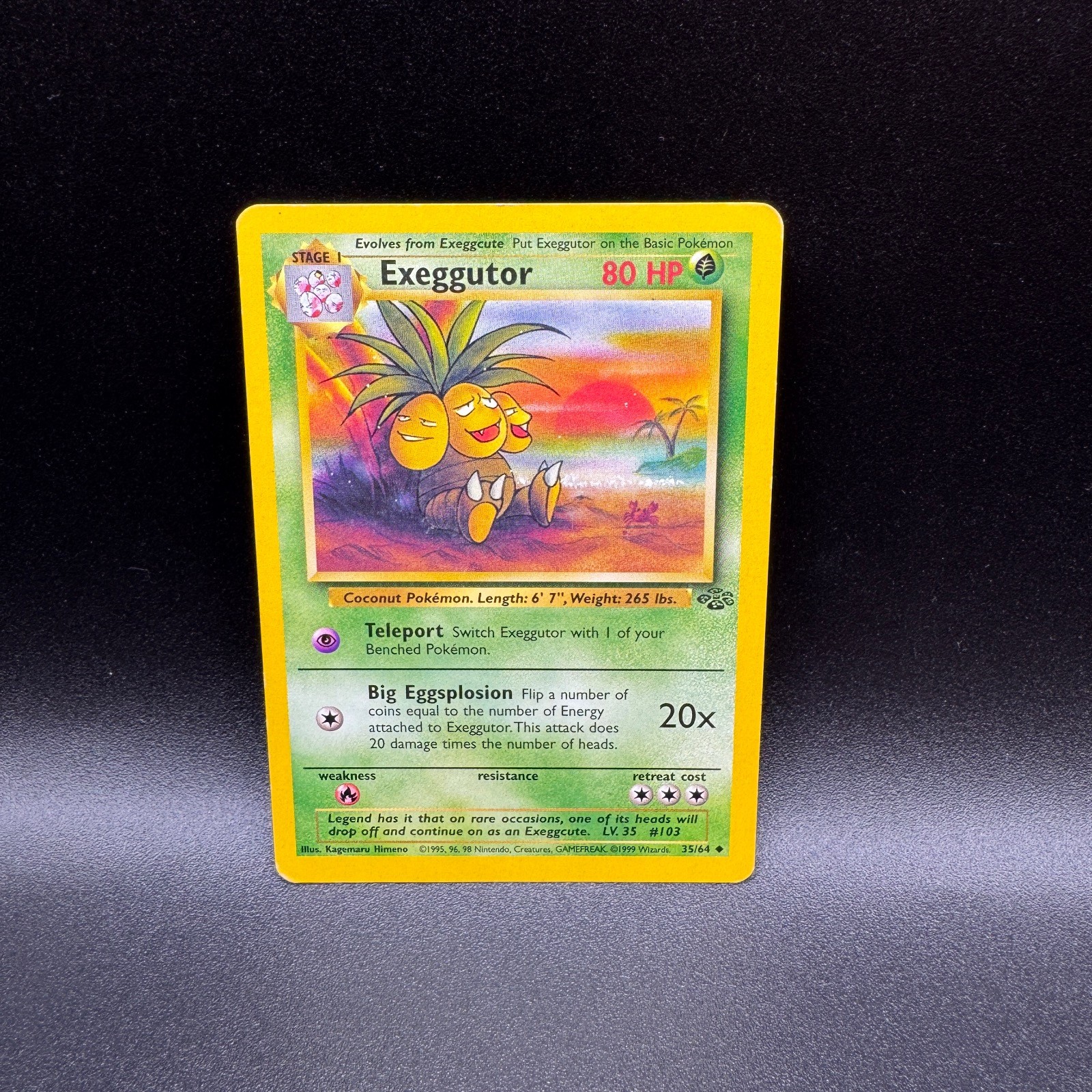 Exeggutor 35/64 Uncommon Jungle Pokemon Unlimited Heavily Played
