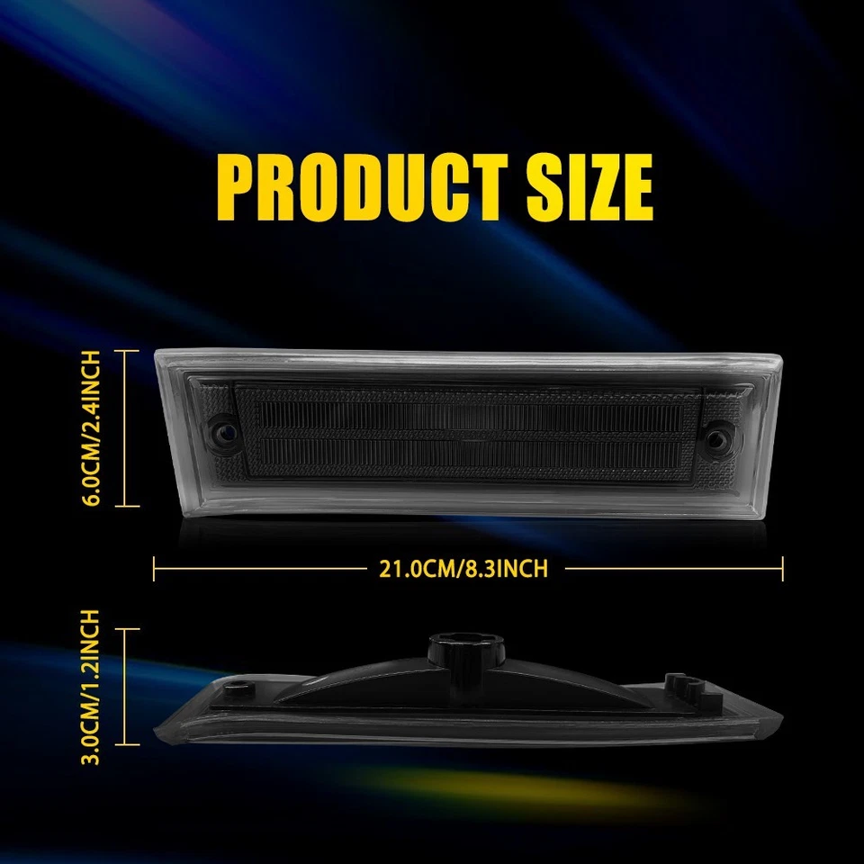 Carcasa de luz marcadora lateral de humo delantera 2 piezas para Chevrolet K5 Blazer 1981-1991 NUEVO Foto 4 de 4