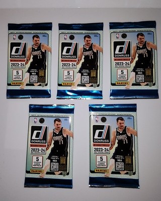 2023/24 Donruss Basketball Factory Sealed Lot of 5 Retail Packs (5 Cards Pack)