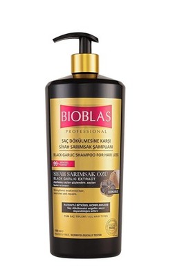 Bioblas Schwarzer Knoblauch Shampoo 1000ml - Anti Haarausfall für Frauen und