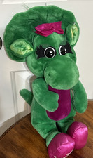 1992 The Lyons Group Barney Baby Bop Green Plush 16"