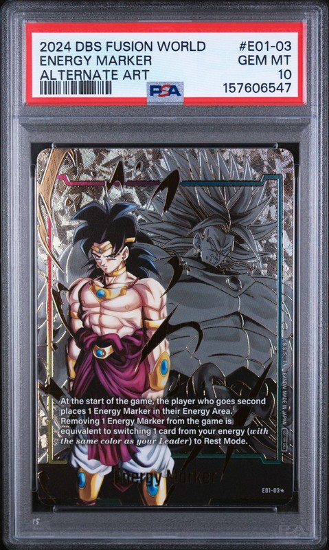 2024 DBS FUSION WORLD ALTERNATE ART #E01-03 ENERGY MARKER PSA 10
