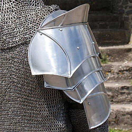 🎃Set Armatura Spalla Medievale Pauldron Guerriero in Acciaio 20g - Foto 9 di 16