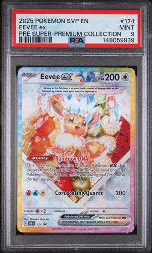 2025 POKEMON SVP PROMO SUPER-PREMIUM COLLECTION #174 EEVEE EX PSA 9