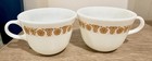 2  Vintage Pyrex “Butterfly Gold” Milk Glass Coffee  Mug Cup C Handle — photo 1