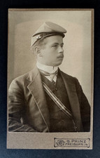 CdV Foto Student G. Capito Freiburg 1909 Couleur Prinz (B2039)