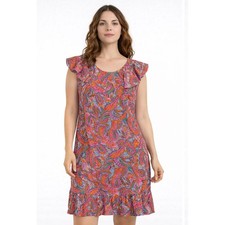 J. Crew 100% Silk Vibrant Paisley Flutter Sleeve Dress 8 Special Occasion EUC