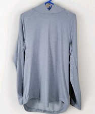 Lululemon Pullover Hoodie Blue Gray Heather Cowl Neck Long Sleeve No Size Label
