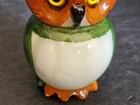 Vtg Genuine Alabaster Owl Figurine Hand Carved & Painted Made in Italy — photo 9