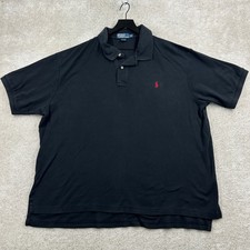 Polo Ralph Lauren Shirt Mens Size 2XB Big Black Short Sleeve Polo Cotton