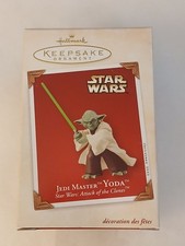 VTG 2003Hallmark Keepsake  Star Wars Jedi Master Yoda Attack of the Clones