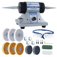 Jewelry Adjustable Variable Speed Benchtop Polishing Machine, Bench Polisher