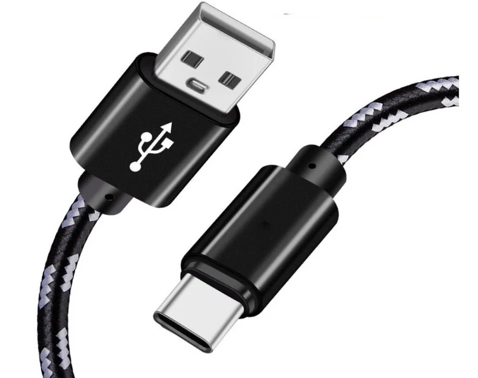 3M Long Type C  Nylon Braided USB Charger Cable Data For iPhone SAMSUNG SONY LG - Image 2 of 3