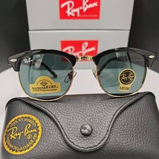 Ray-Ban RB3016 Sunglasses Clubmaster Classic Black Frame Glass Gray Lens 51 mm