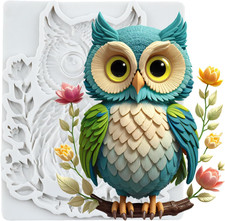 Owl Silicone Mold Owl Polymer Clay Molds for DIY Crafts Epoxy Resin Casting Air