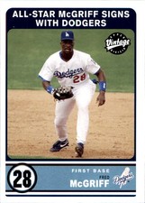 Fred McGriff 2003 Upper Deck Vintage #317 Dodgers FREE SHIPPING AutographDen