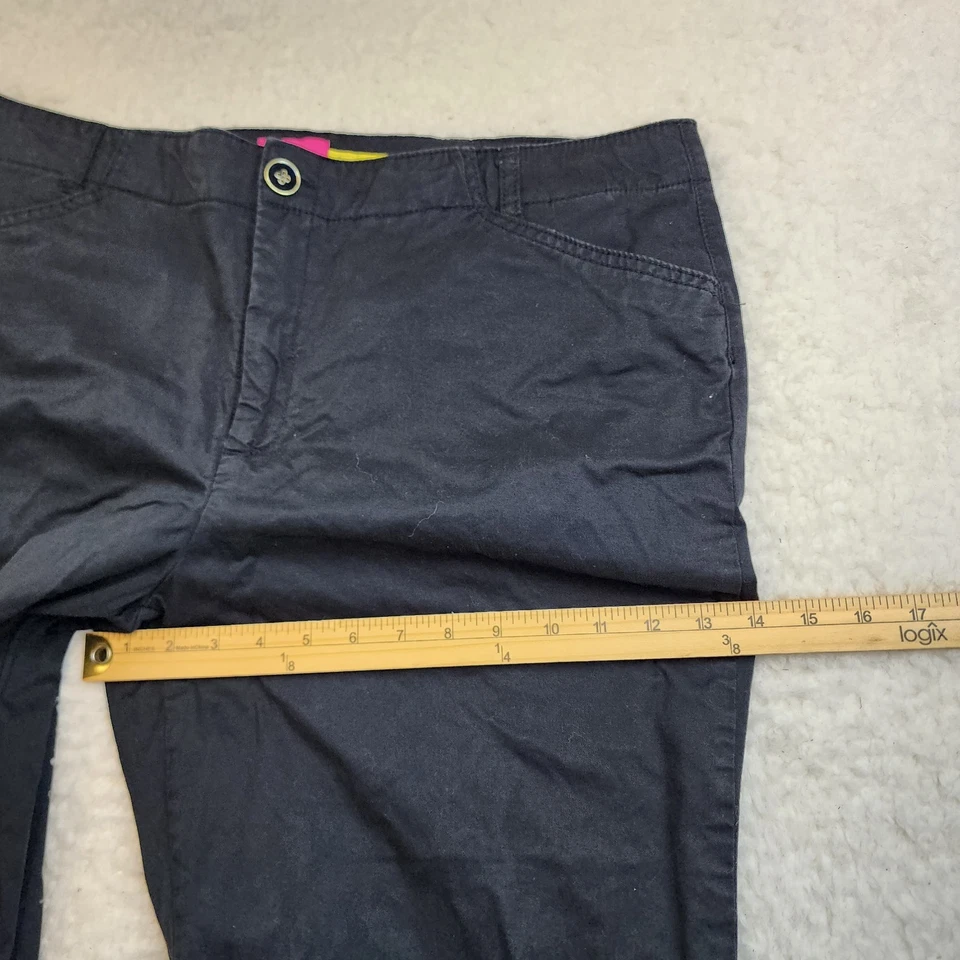 Calça Capri Cappagallo Cropped Tamanho 16 Preta Algodão Elástico Bainha Laçada Casual - Imagem 4 de 4