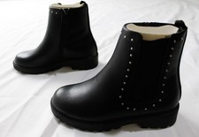 Sonoma Girls' Round Toe Ester Stud Zip-Up Ankle Boots AC2 Black Size: US:1