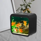 Mini Fish Tank Fish Breeding Box Transparent Small Aquarium With Light Design