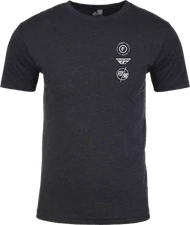 FLY RACING Fits Atom Tee Black Large - Comfortable Cotton-Poly Blend