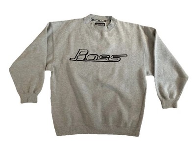 Men s Vintage BOSS By IG Design Gray Sweatshirt Size L