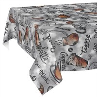 Wachstuchtischdecke 200X140 Cm Abwaschbar Pflegeleicht Wasserabweisend Coffee