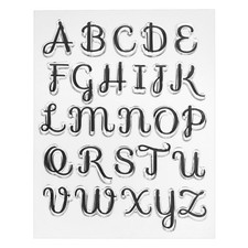 Transparent Silicone Stamps, 1 Pcs T1770 Letters Clear Stamps, Clear