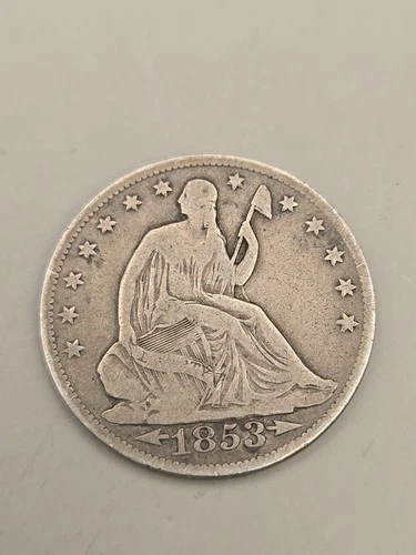 1853-O Seated Liberty Silver Half Dollar 50C - New Orleans Mint
