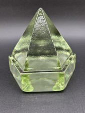 Ship Deck Prism Sea Green Glass Nautical Pyramid Paper Weight Hexagon