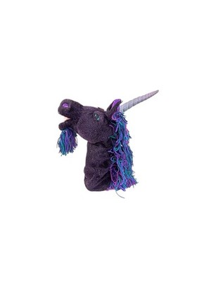 Unbranded Homemade? Ooak Unicorn Hand puppet Purple Iridescent Horn  Yarn Mane
