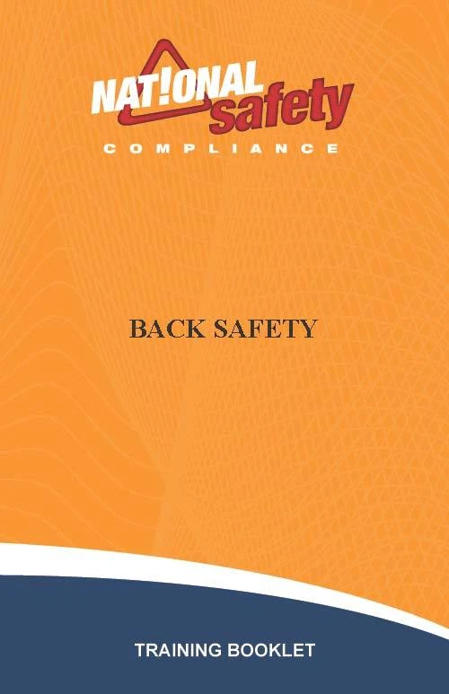 NATIONAL SAFETY COMPLIANCE INC Back Safety Training Booklets - Package of 10