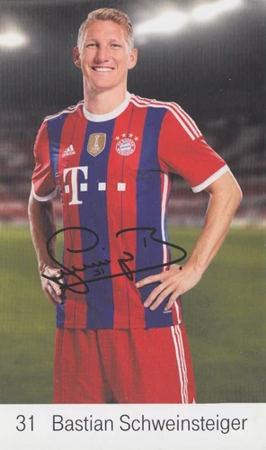 BAYERN MUNICH PRE PRINTED BASTIAN SCHWEINSTEIGER CLUB CARD PHOTO